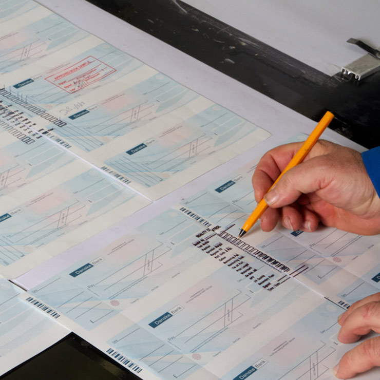 bank cheque production